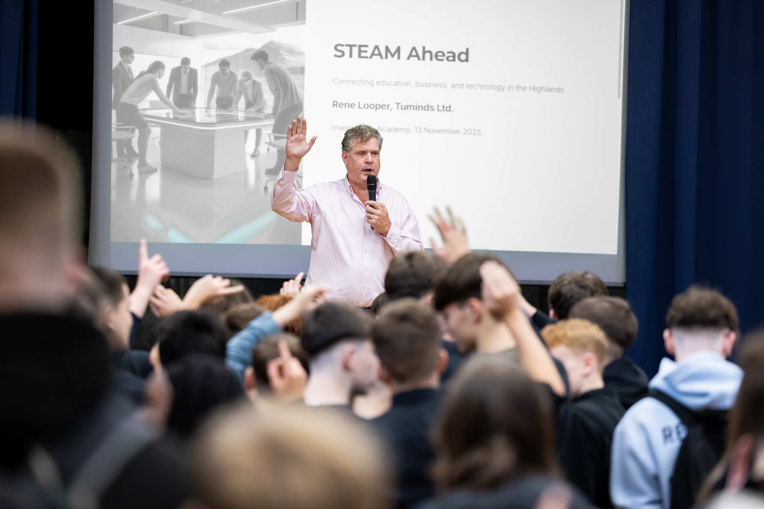 Rene Looper, Director of Tuminds, who gave the opening address at the event